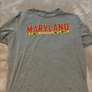Men’s Oversized Grey Maryland Soccer T-Shirt